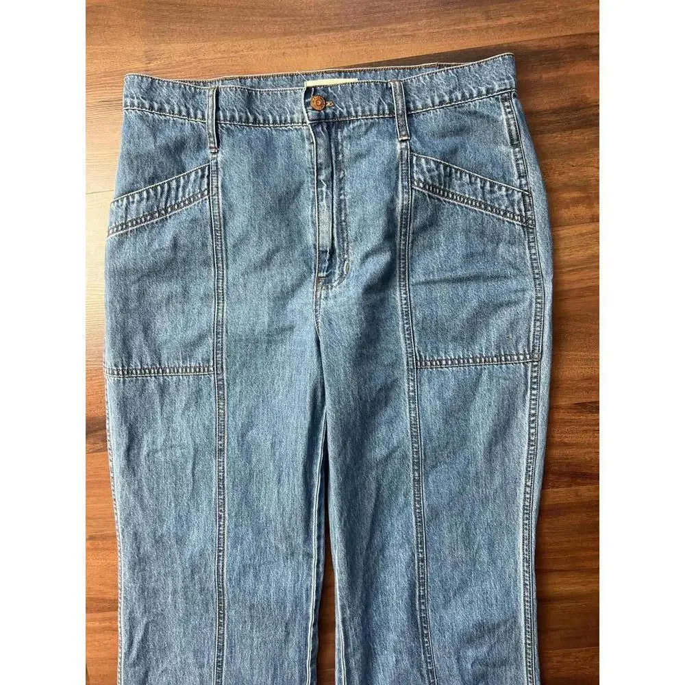 Madewell High Rise Wide Leg Jeans Size 31 Front Seam Denim 12" Rise - Picture 5 of 5